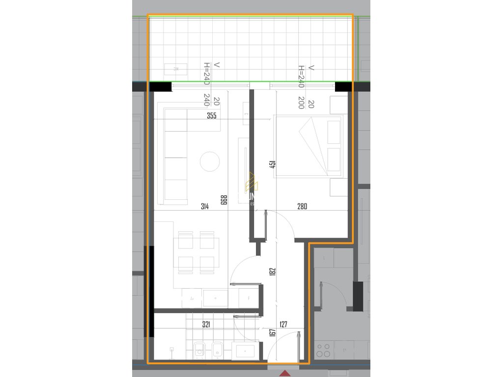 Apartament 1+1 në shitje, tek sun sea residence, golem!