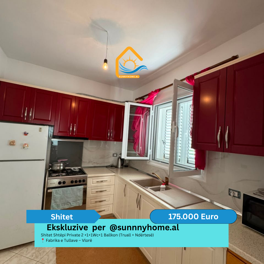 ‼️ exclusive on @sunnyhome.al ‼️ private house for sale 2+1 + 1 wc + 1 balcony (land + building) fabrika e tullave – Vlorë price: 175,000 euros