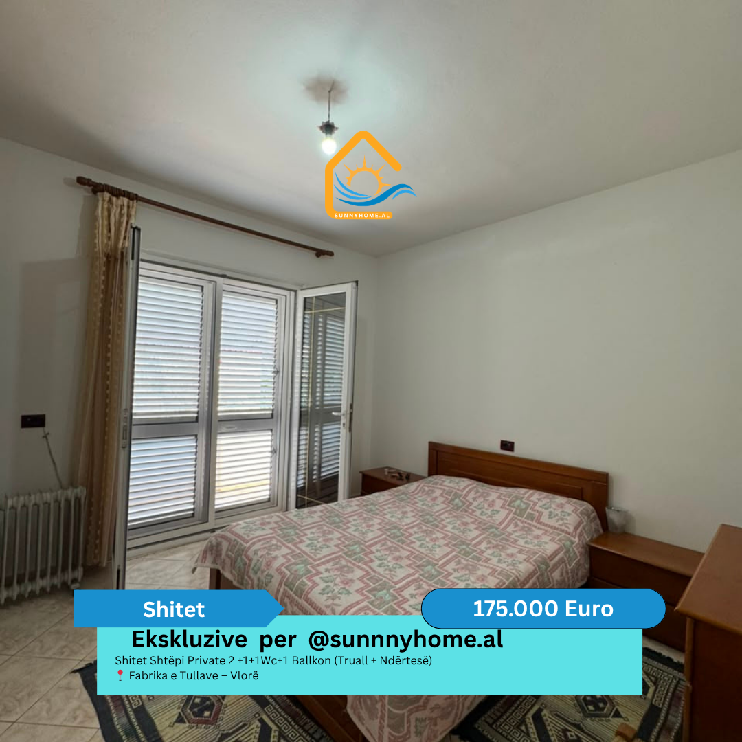 ‼️ exclusive on @sunnyhome.al ‼️ private house for sale 2+1 + 1 wc + 1 balcony (land + building) fabrika e tullave – Vlorë price: 175,000 euros