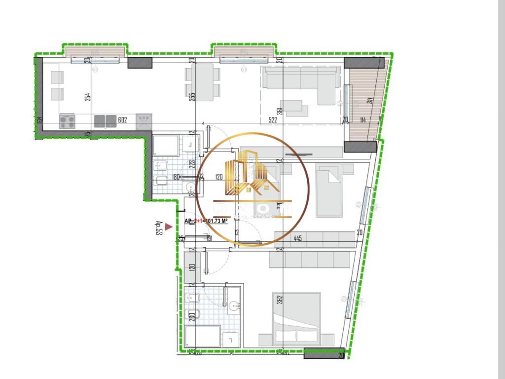 Tipologji apartamentesh 2+1 për shitje (kati i shtatë banim) pranë universitetit bujqësor, kamëz!