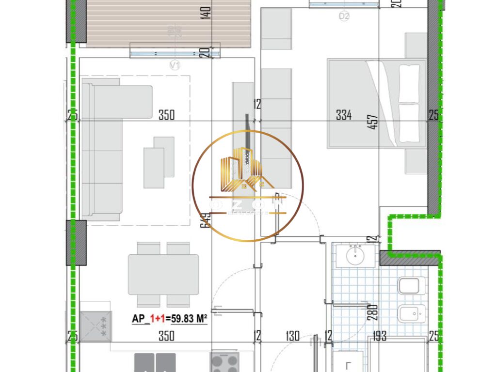 Typologien von 1+1 apartments zum verkauf (siebter stock, wohnhaus) in der nähe der landwirtschaftsuniversität, kamëz!