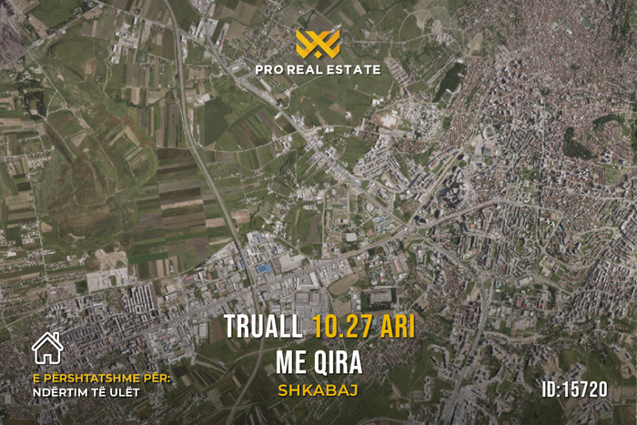 Land 10.27 ari for rent in shkabaj