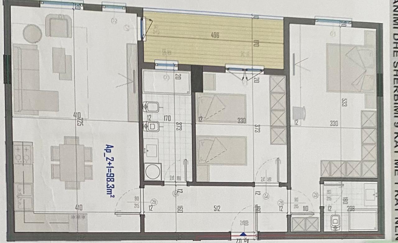 Venta | apartamento 2 + 1 + 2 | kamëz | €148,300