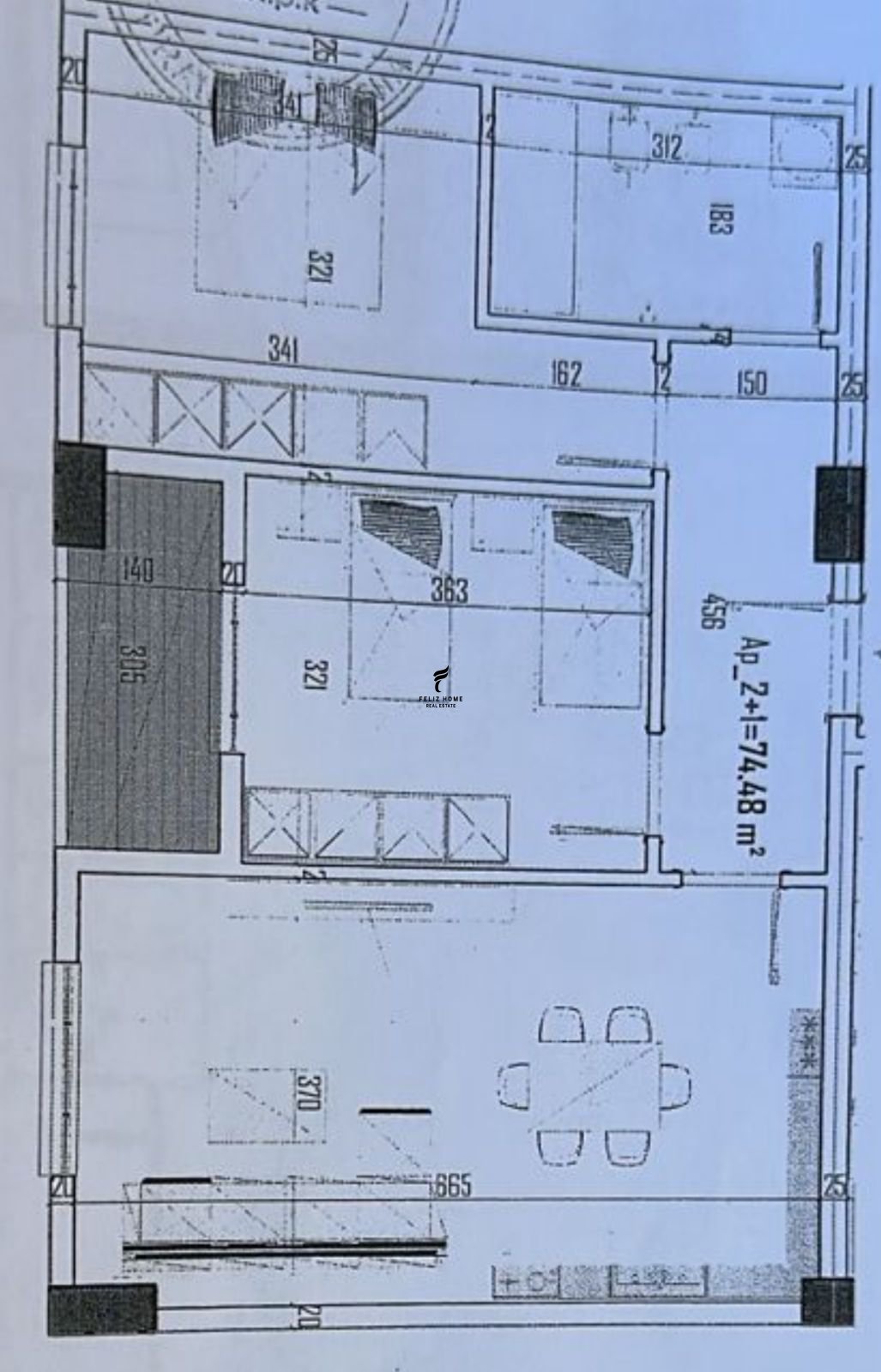 Apartamento 2+1 à venda paskuqan 103.000 euros