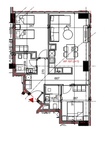 Vente | appartement 2 + 1 | rruga bardhyl | 245280 €