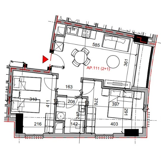 Venda | apartamento 2 + 1 | rruga bardhyl | €195.360