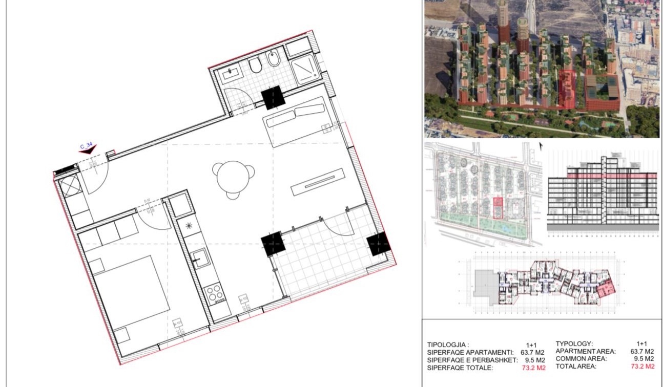 Venta | apartamento 1 + 1 | Astir, river park residence | €84,000