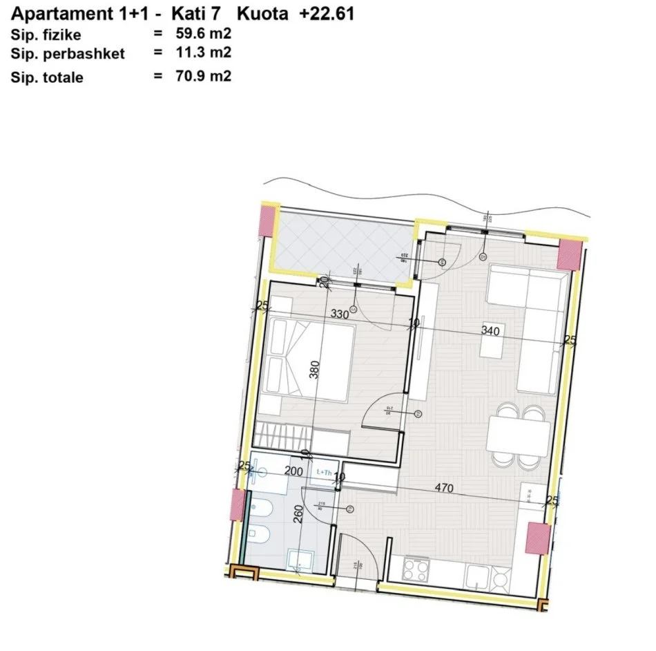 Shitje | apartament 1 + 1 paskuqan | | 92300 €