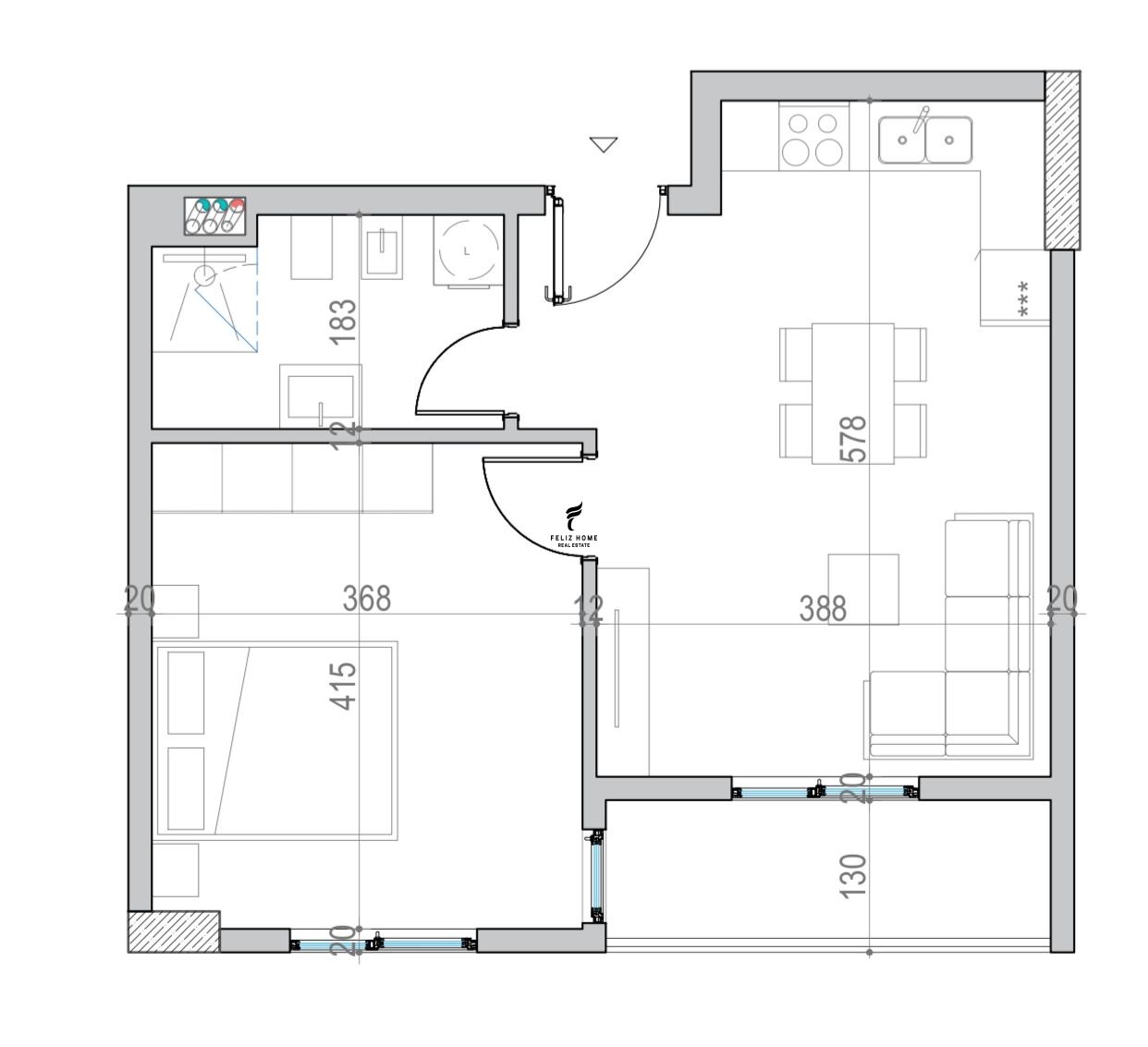 Apartment for sale 1+1 golem 106,000 euro