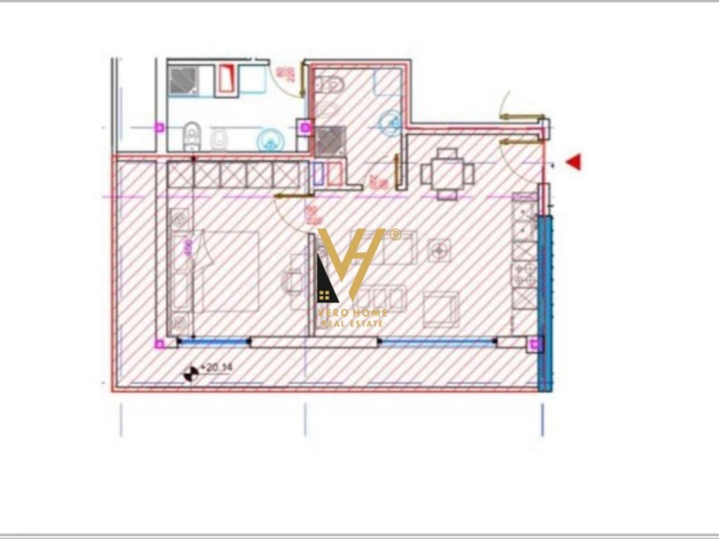 Apartment for sale 1+1 on Kavajë street 192,000 euro