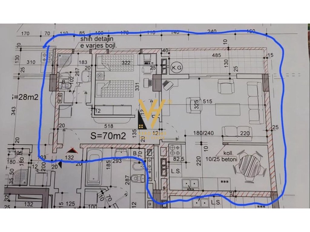 Appartamento in vendita 1+1 a zogu i zi 165.000 euro (2)
