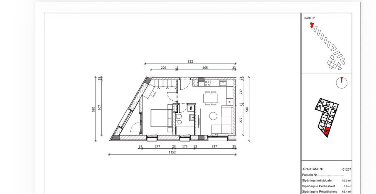 Vente | appartement 1 + 1 | mangalem 21 | 108000 €