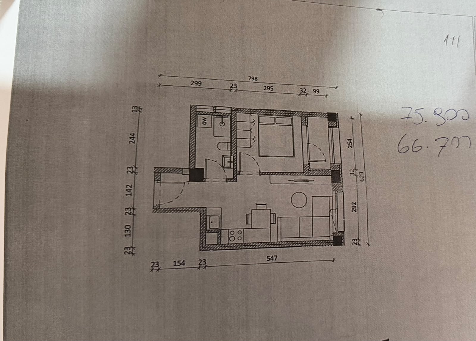 Sale | 1 + 1 apartment | kadiu residence | 75900 €