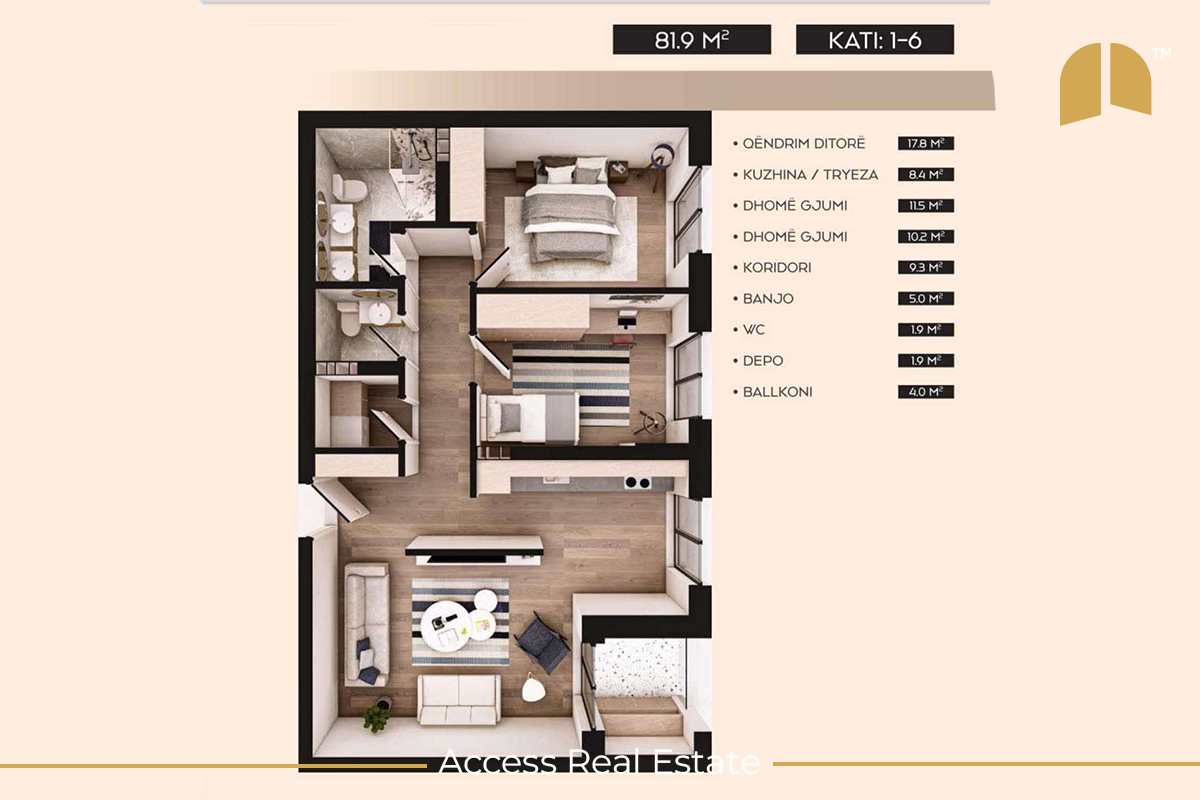 Various types of apartments for sale – Kompleksi hab 13 – Lagjja e muhaxherëve (3)