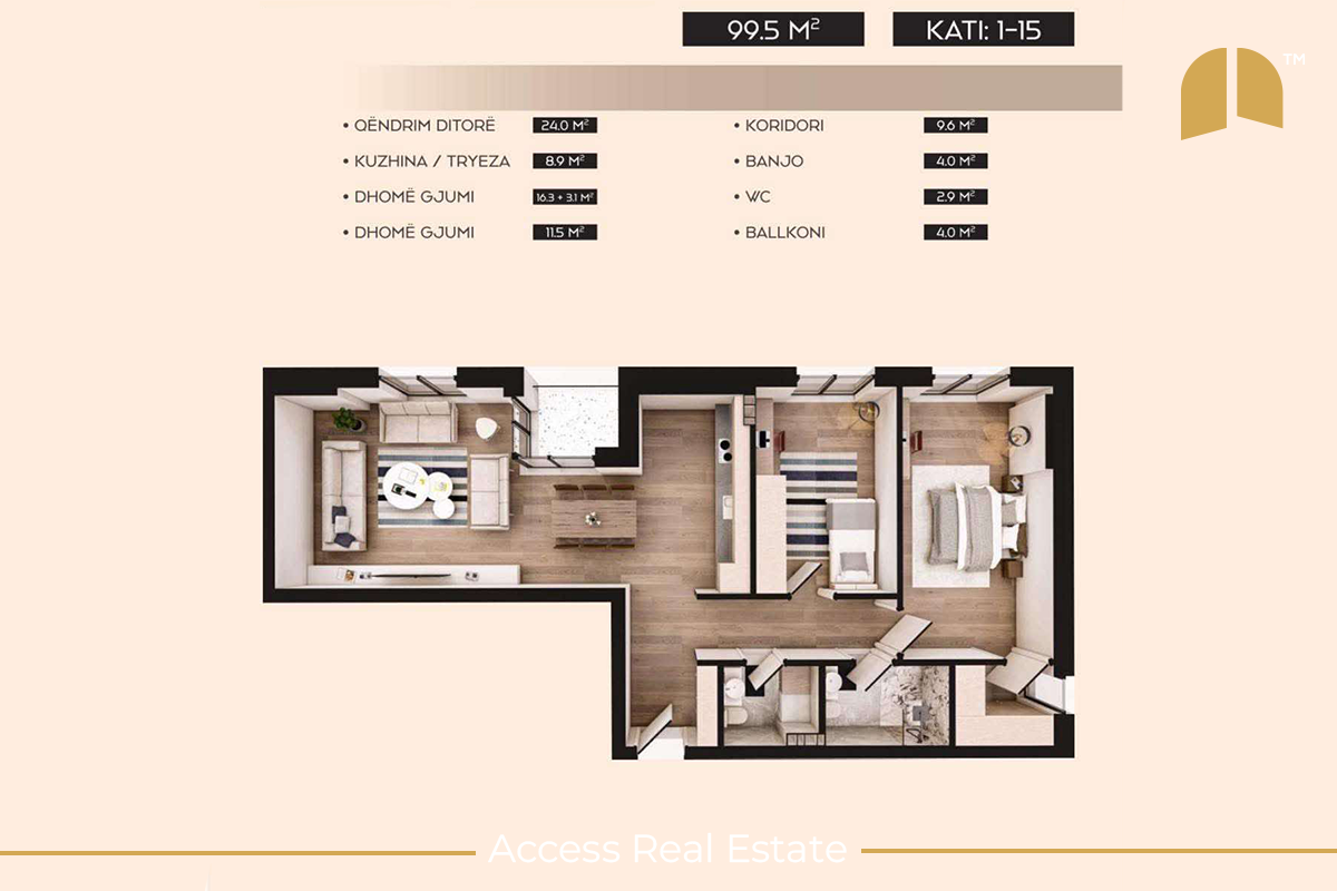 Various types of apartments for sale – Kompleksi hab 13 – Lagjja e muhaxherëve (5)