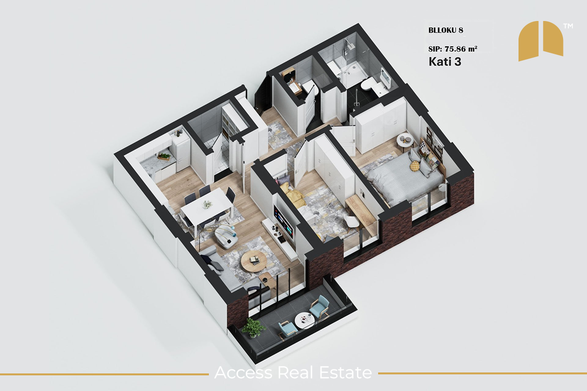 Appartamenti di diversi tipi in vendita – Complesso trisa – Nuova Pristina (6)