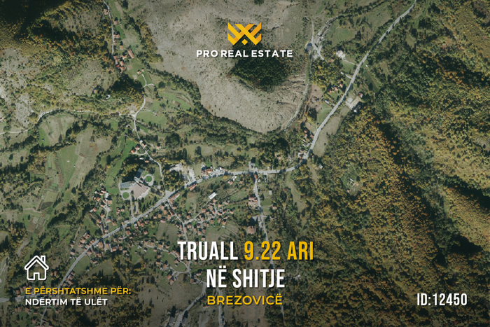 Terreno de 9,22 ari para venda em brezovicë.