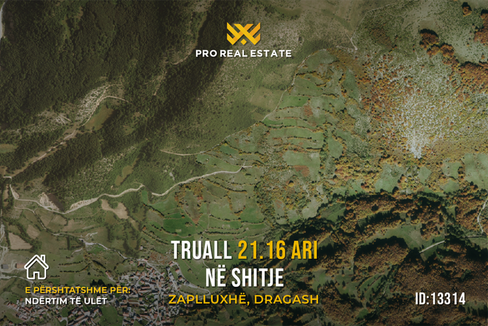 Terreno de 21,16 ari para venda em zaplluxhë, dragash