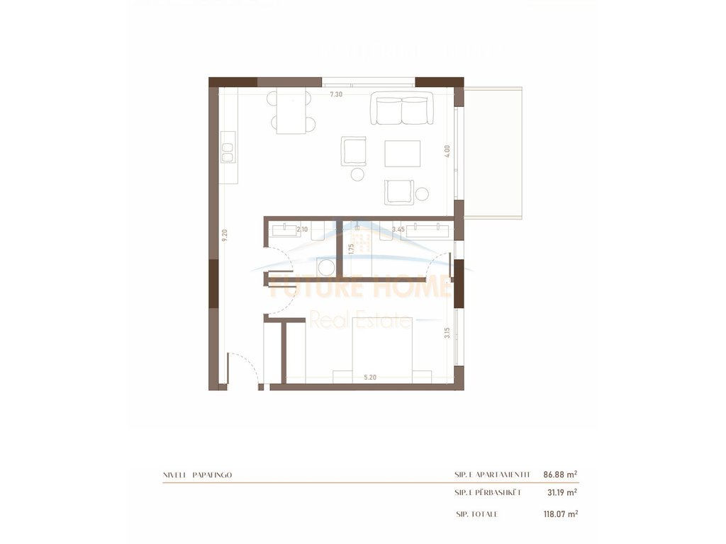 For sale, papafingo 1+1+2, golem, durres