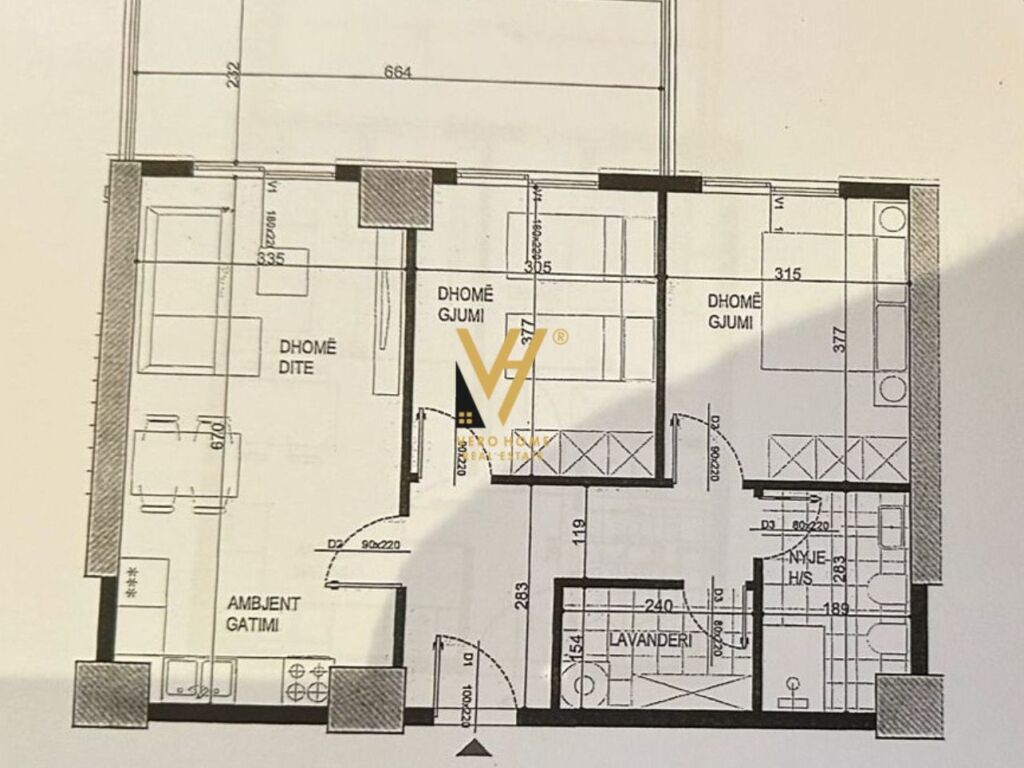 Apartment for sale 2+1 at ish fusha e aviacionit 164,500 euro