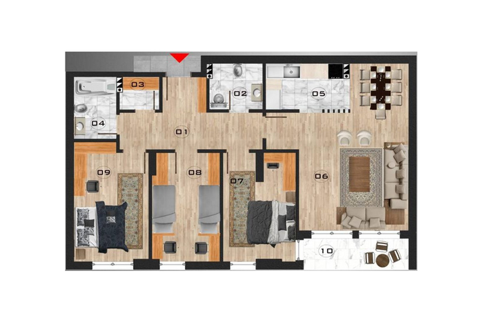 Appartement 107,54m² à #vente à Mati 1