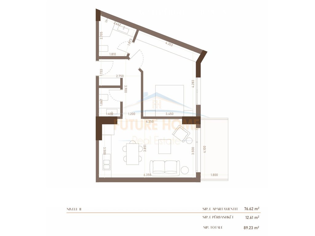 Shitet, apartament 1+1, .golem,durres.