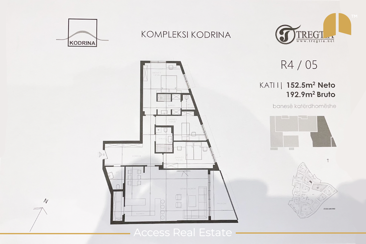 Appartement en vente – 3 chambres + garage et débarras – Quartier kodrina
