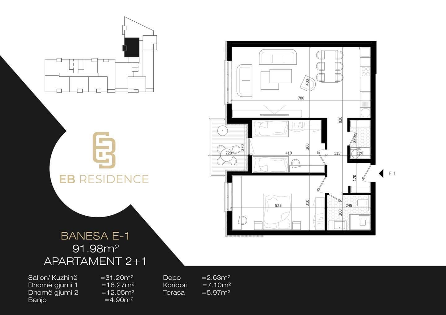 Ringa (banesa 91.98m² te eb-residence)06/25