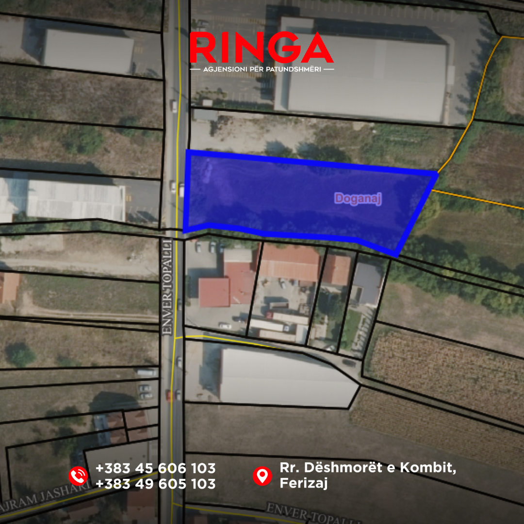 Ringa (à louer parcelle à Ferizaj – Zk doganaj)12/25