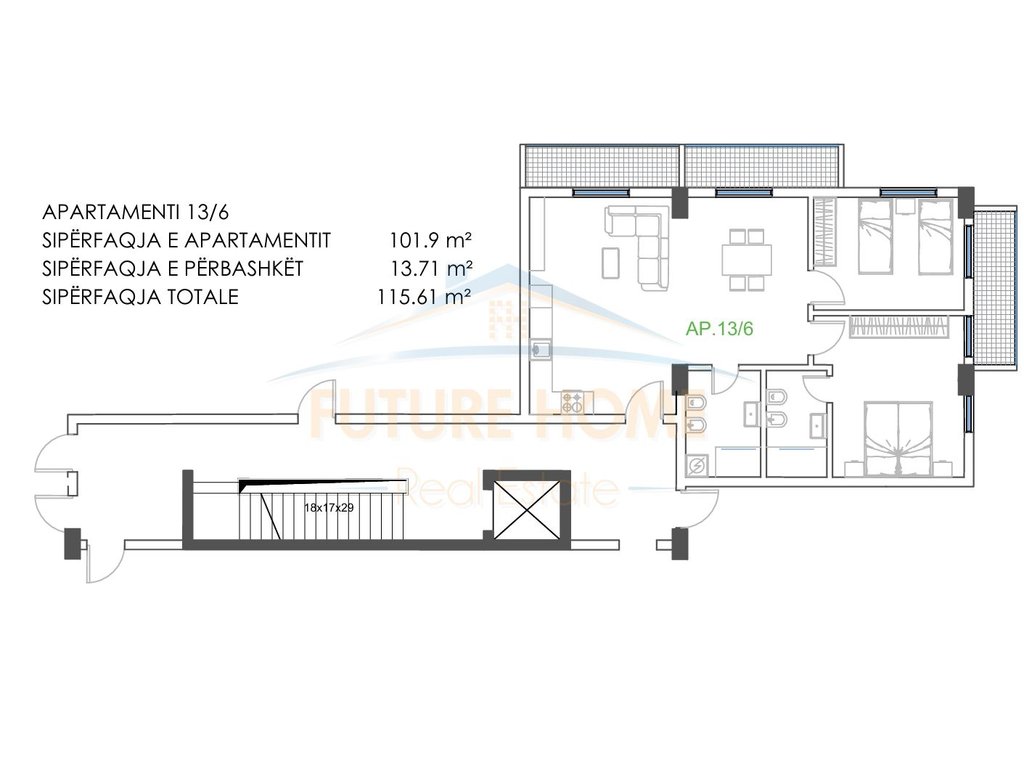 Verkauft, apartment 2+1+2+3, in golem, durres