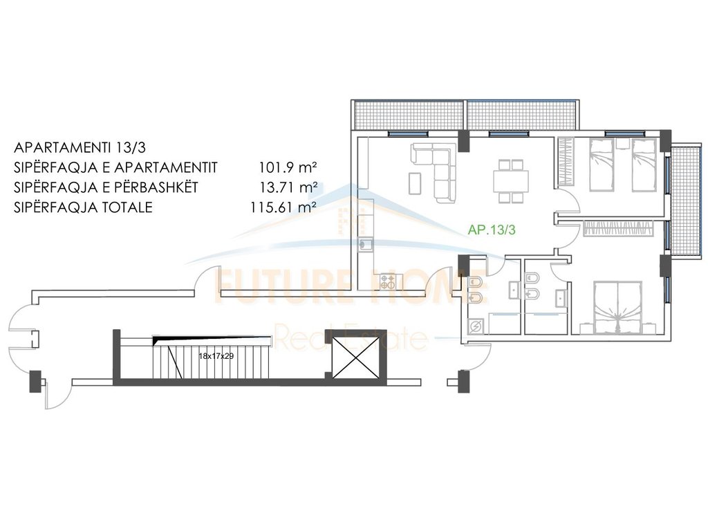 Verkauft, apartment 2+1+2+3, in golem, durres