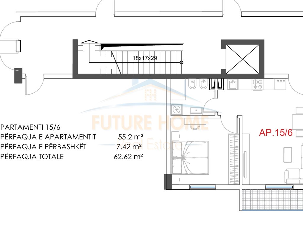 À venda, apartamento 1+1, em golem, durres