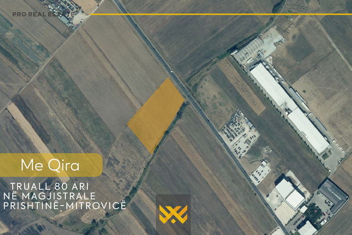 Terreno di 80 ari in affitto in magjistrale Prishtinë - Mitrovicë