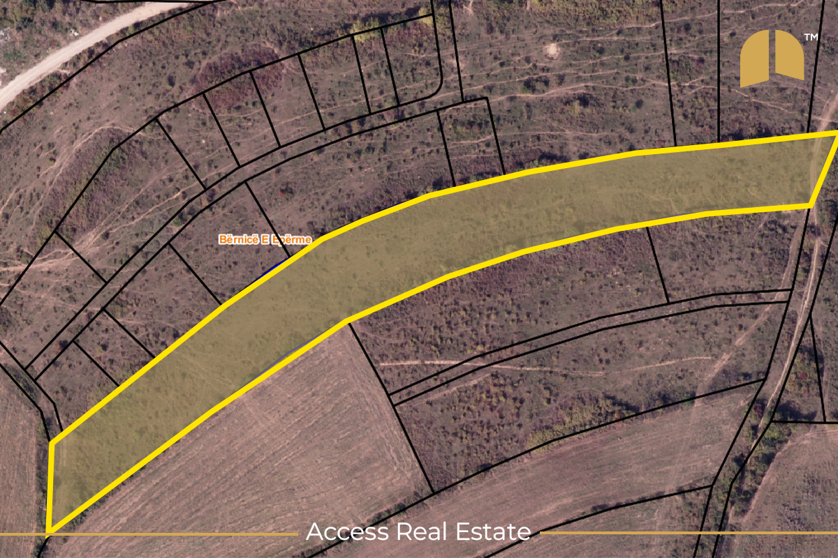 Terrain à vendre avec titre de propriété – 75,40 ari – Bërnicë e epërme (2)
