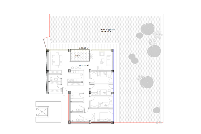 Appartement de 187,55m² + 56,43m² à #vente dans le quartier marigona hill.