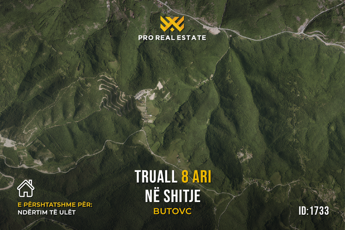 Terrain de 8 ari à vendre à butovc