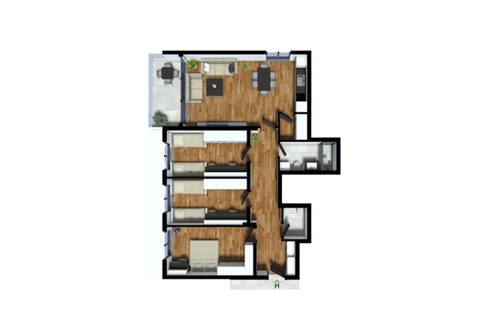 Apartamento de 112,20m² à venda em dragodan. (3)