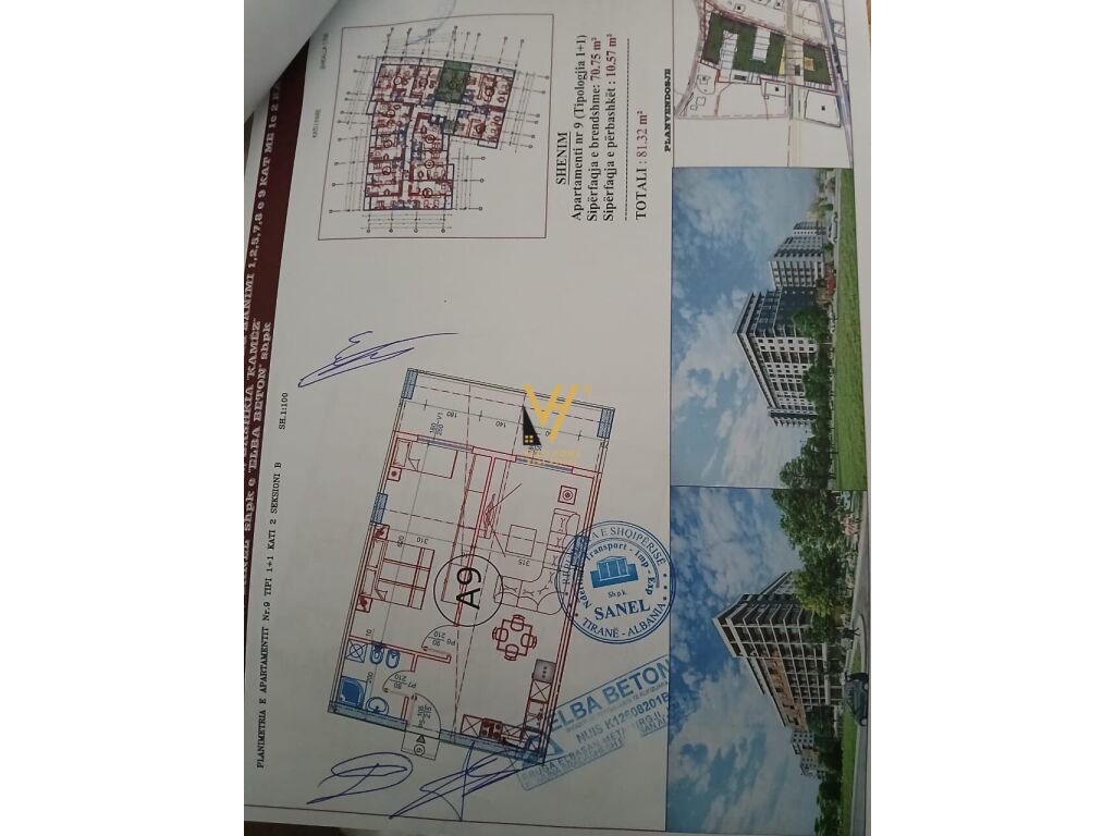 Shitet apartament 1+1+ballkon ne paskuqan 81 metra katror