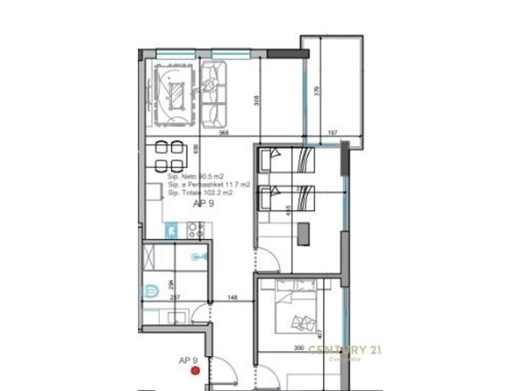 Appartement 2+1 dans le complexe "Radhima Fortress", Vlorë | 95 m² et 11 m² de jardin