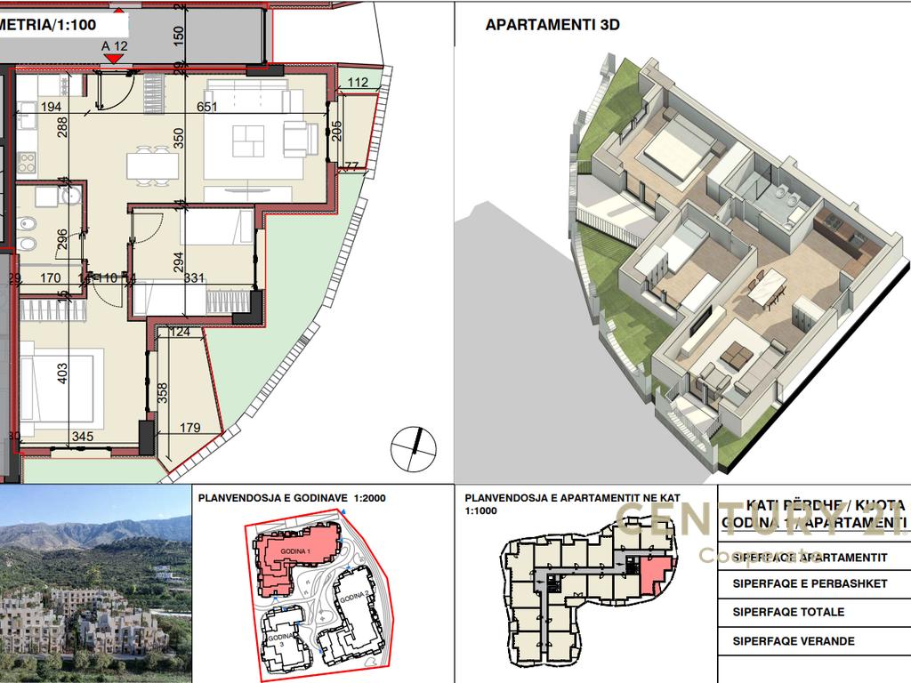 Appartement 2+1 dans le complexe "Radhima Fortress", Vlorë | 95 m² et 11 m² de jardin