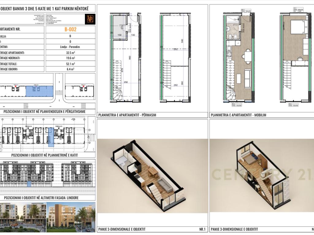 Dúplex 1+1 en venta en Mali i Robit, Durrës
