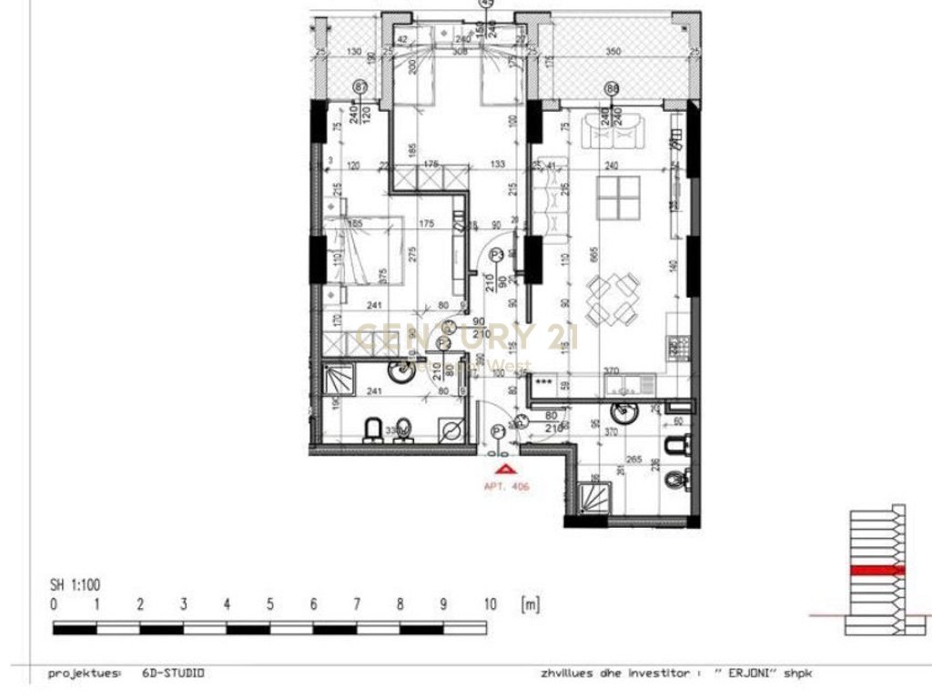 Apartament 2+1+2 per shitje tek shkolla e bashkuar!