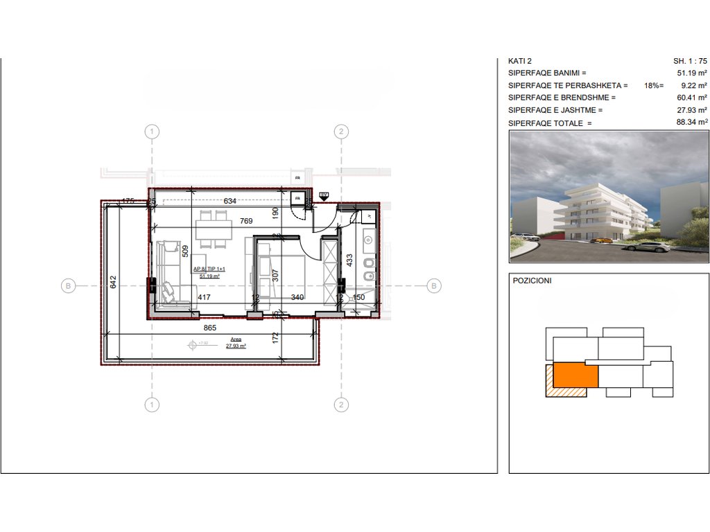 Saranda, apartamento 1+1 com vista para o mar (6)
