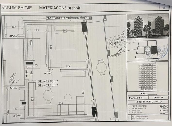 Apartament 1+1 tek rezidenca "Materia Cons", Vlora marine!