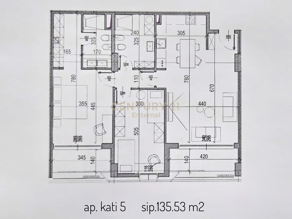 Apartamento 2+1 en venta en riverside residence