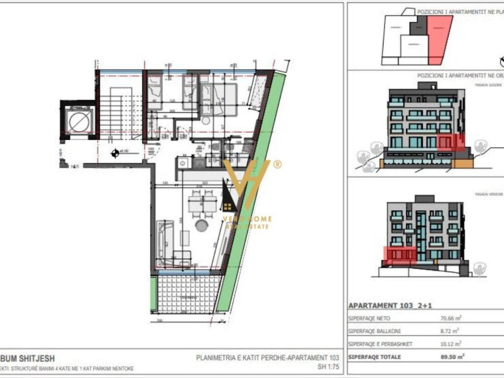 Apartment for sale 2+1+2 in sarande 89 m² (4)