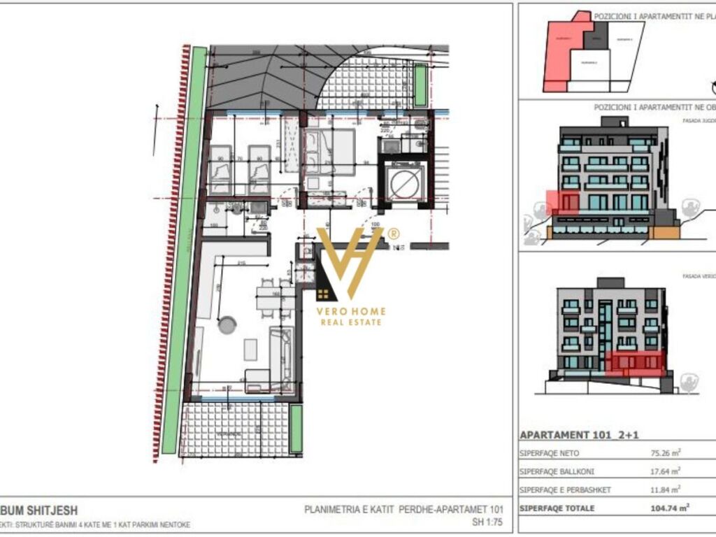 Apartment for sale 2+1+2 in sarande 104 m² (2)