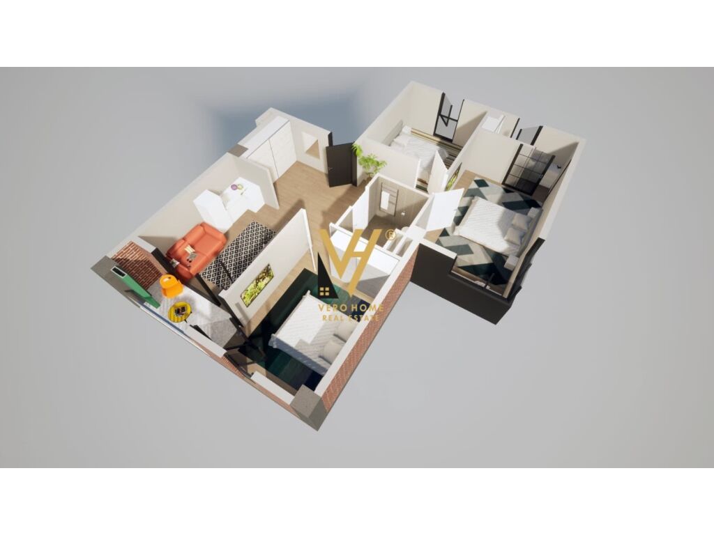 Shitet apartament 2+1+ballkon te inxhinieria e ndertimit 77 metra katror