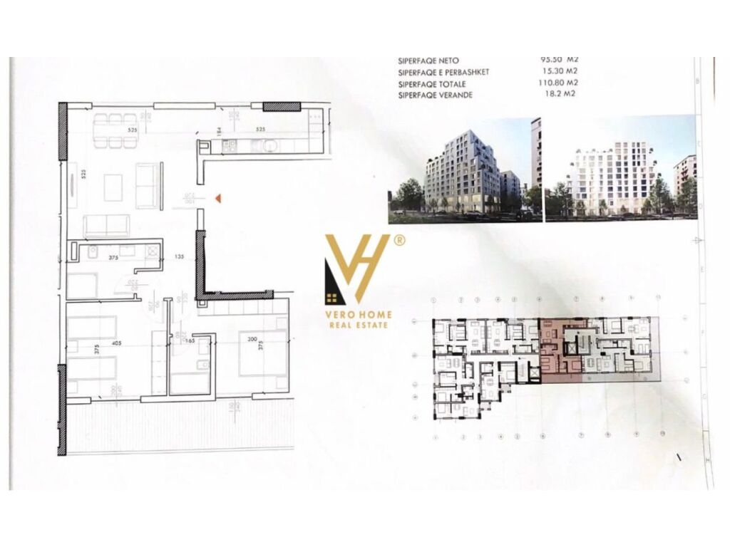 Shitet apartament 1+1 te Komuna e Parisit 63 metra katror