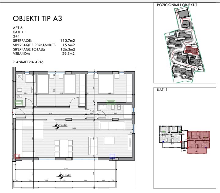 Apartment 2+1+2 mit veranda zum verkauf in eden residence – Sauk, Tirana!
